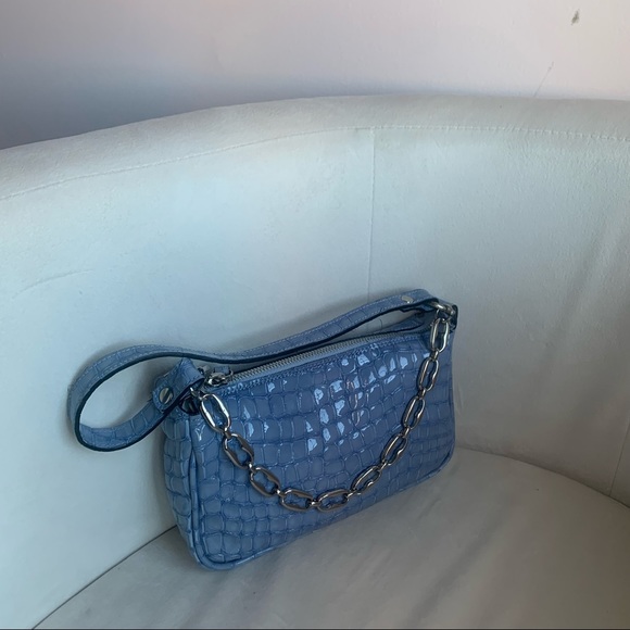 Lintervalle Handbags - Lintervalle Mima Periwinkle Croc Bag